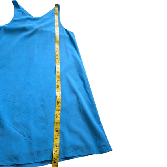 Alice + Olivia Haylen Triangle Back Dress Women's S Silk Malibu Blue Fairy Y2K - Picture 11 of 12